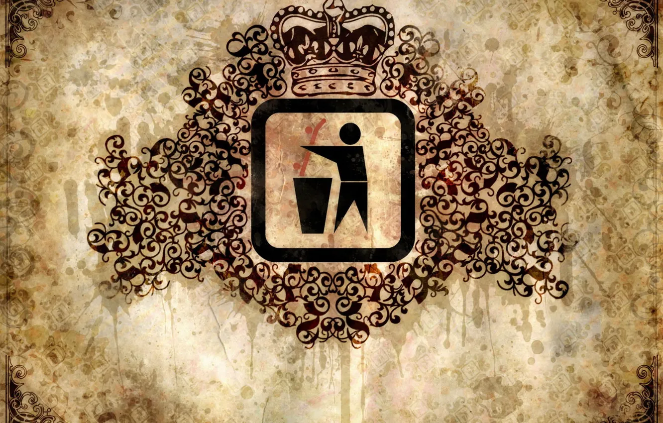Photo wallpaper sign, pattern, crown, spot