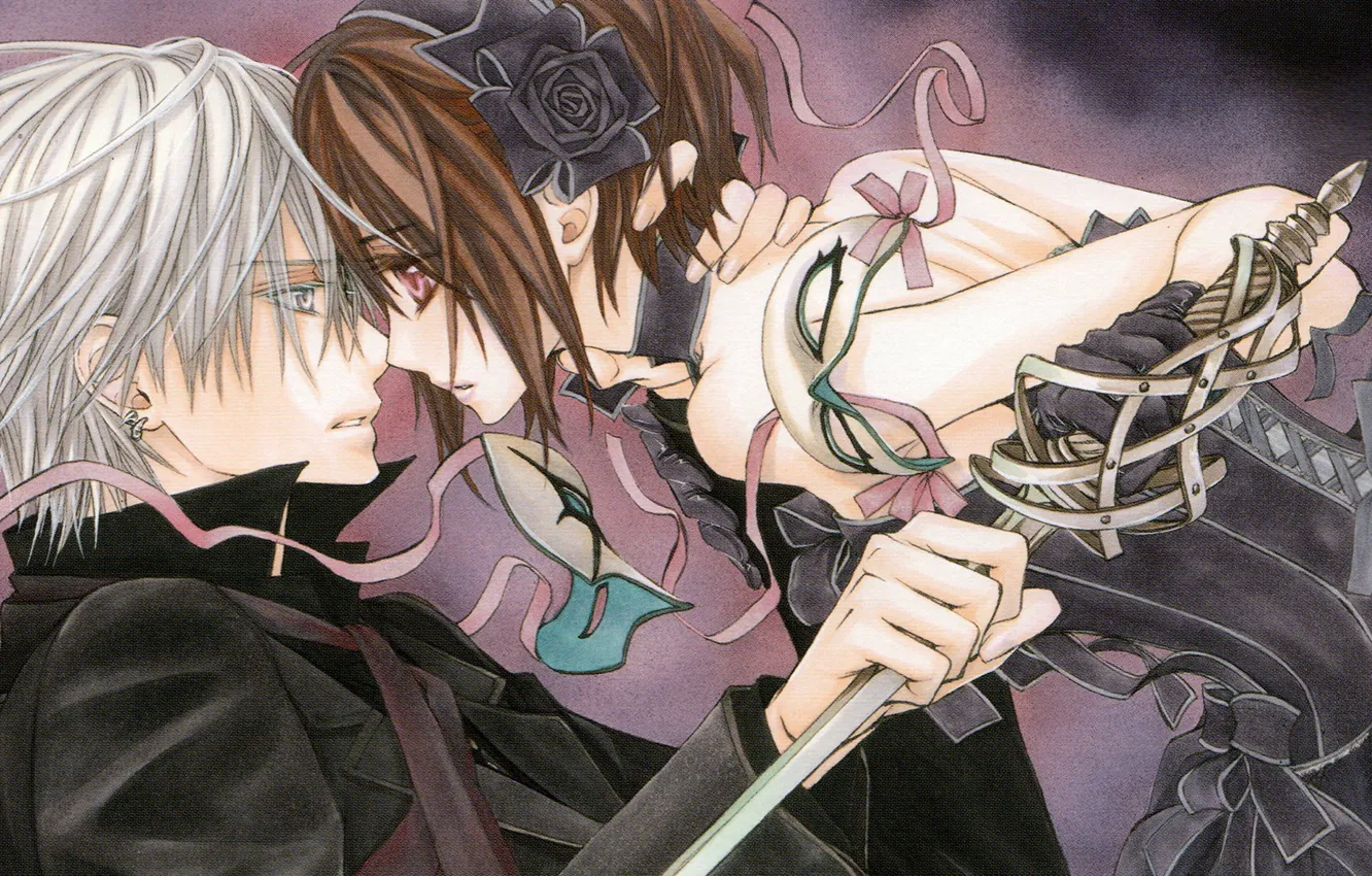 Photo wallpaper girl, anime, vampire, guy, vampire knight, magical girl, Vampire knight, Yuki Kuran