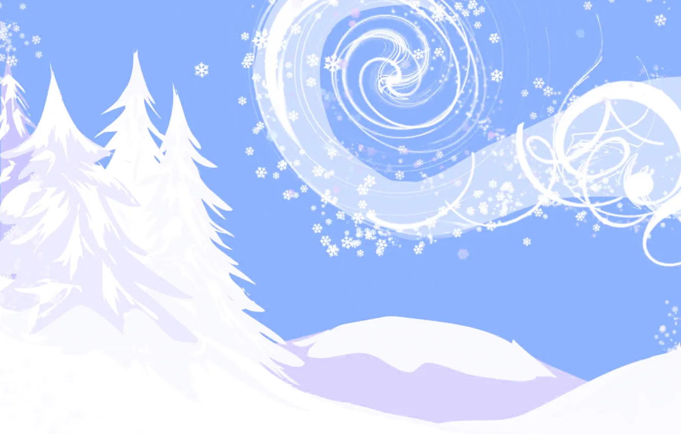 Photo wallpaper winter, snow, trees, tree, ate, the snow, Blizzard, Blizzard