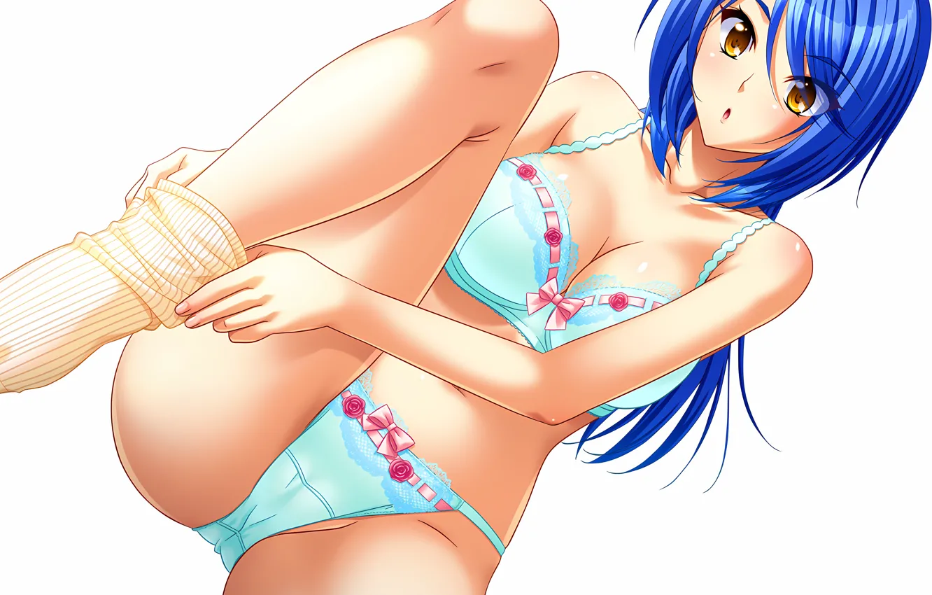 Photo wallpaper girl, sexy, lingerie, Cameltoe, bra, cleavage, panties, long hair