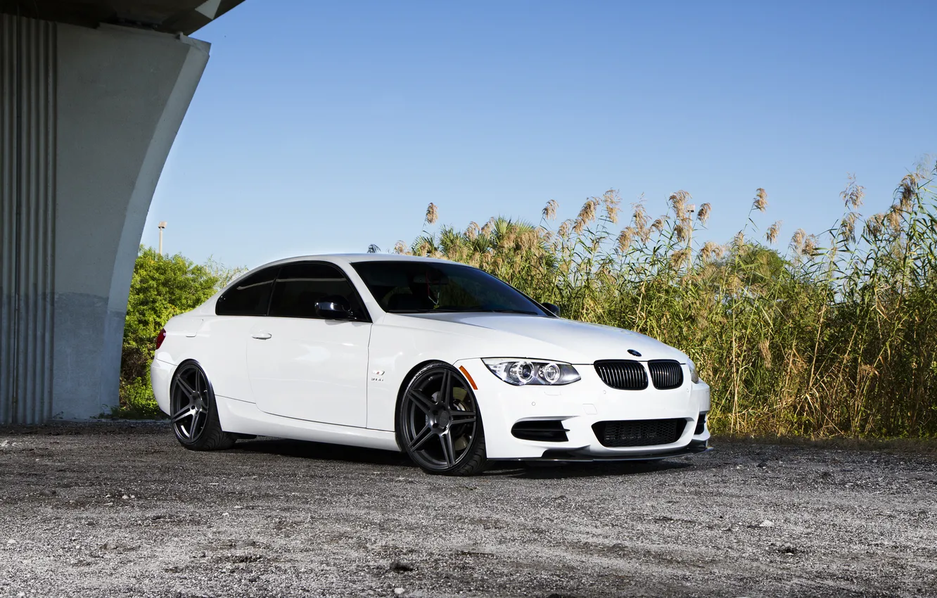 Photo wallpaper white, BMW, BMW, white, drives, E92 335i
