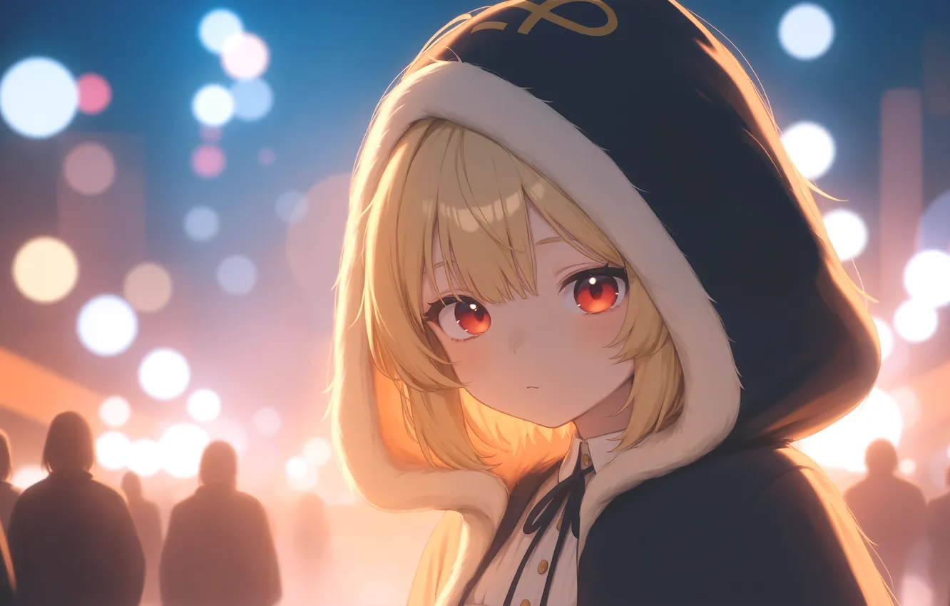 Photo wallpaper girl, the city, the crowd, cloth, Capuchin, VRChat