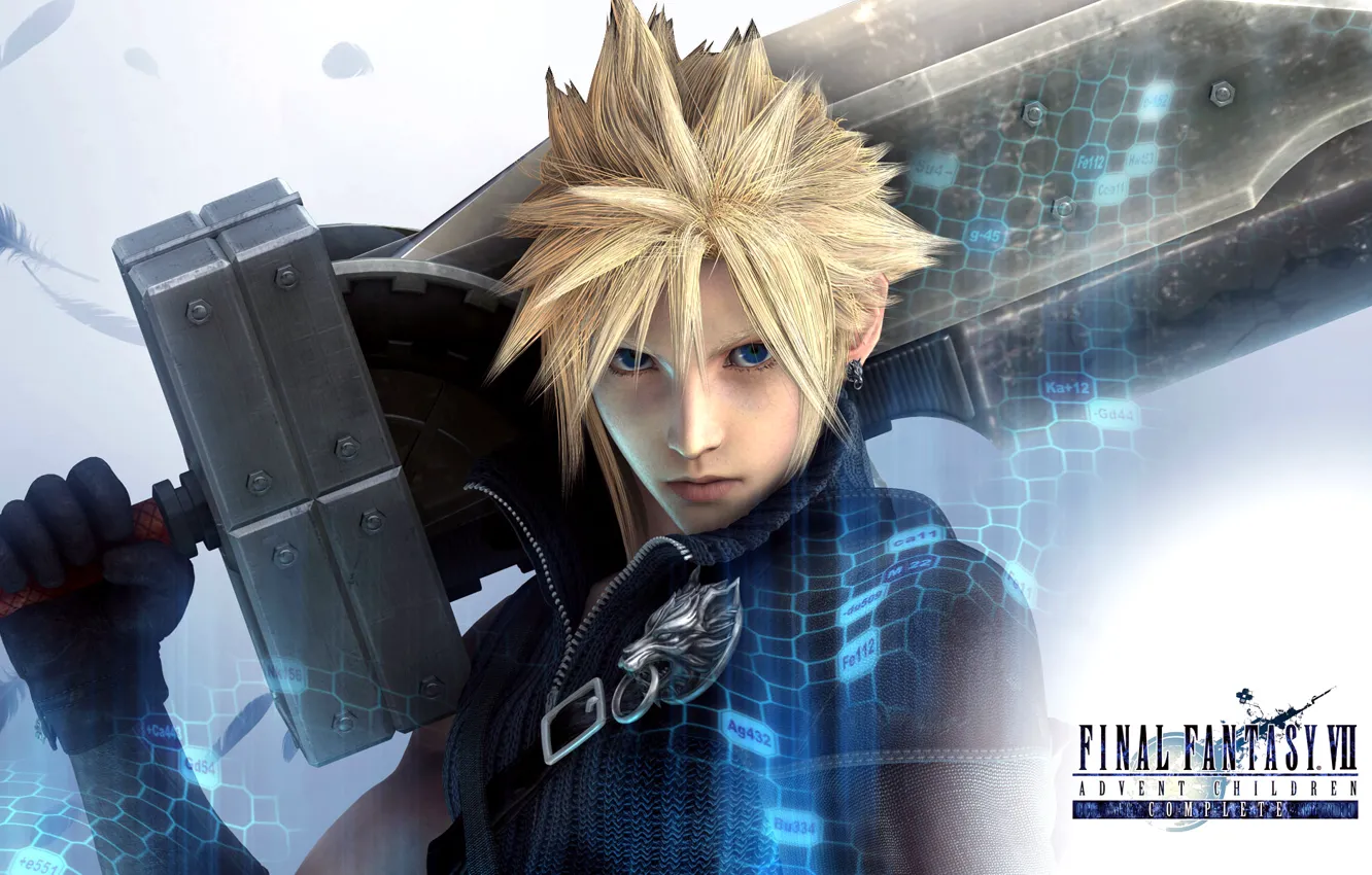 Photo wallpaper Final Fantasy 7, Cloud, weapon, Final Fantasy