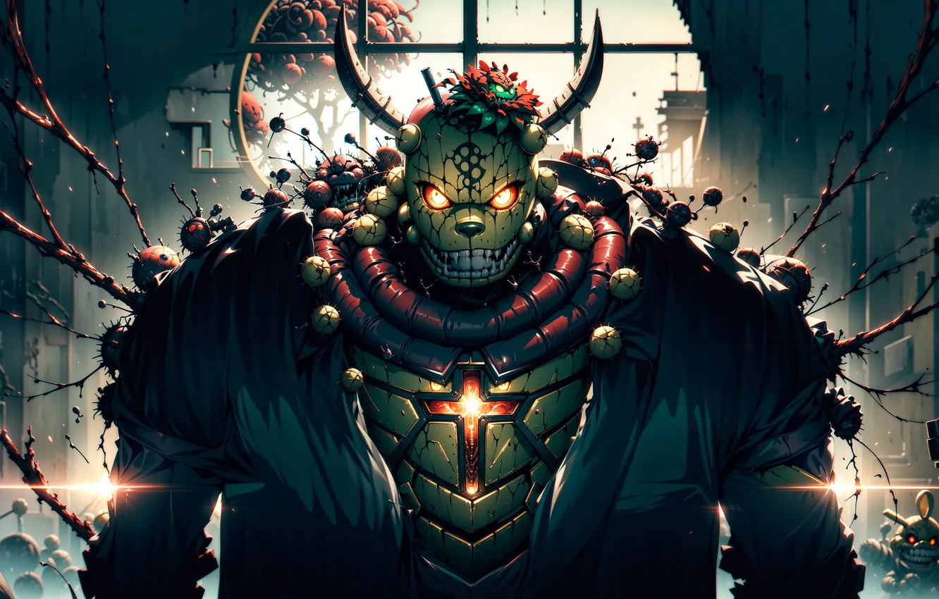 Photo wallpaper fiction, plant, robot, monster