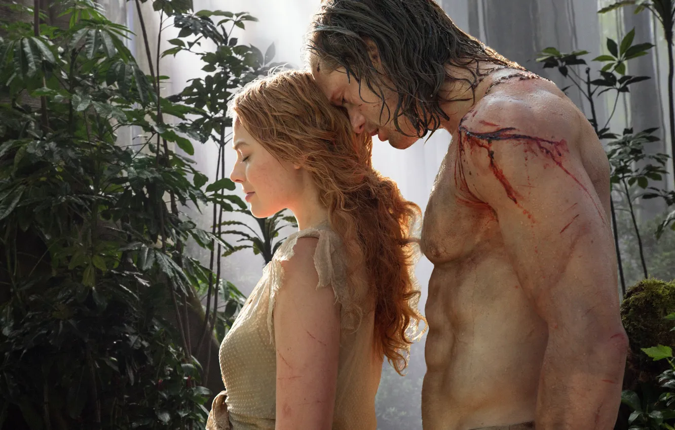 Photo wallpaper Tarzan, Tarzan, Margot Robbie, Alexander Skarsgard, Alexander Skarsgard, Margot Robbie, The Legend of Tarzan, Jane …