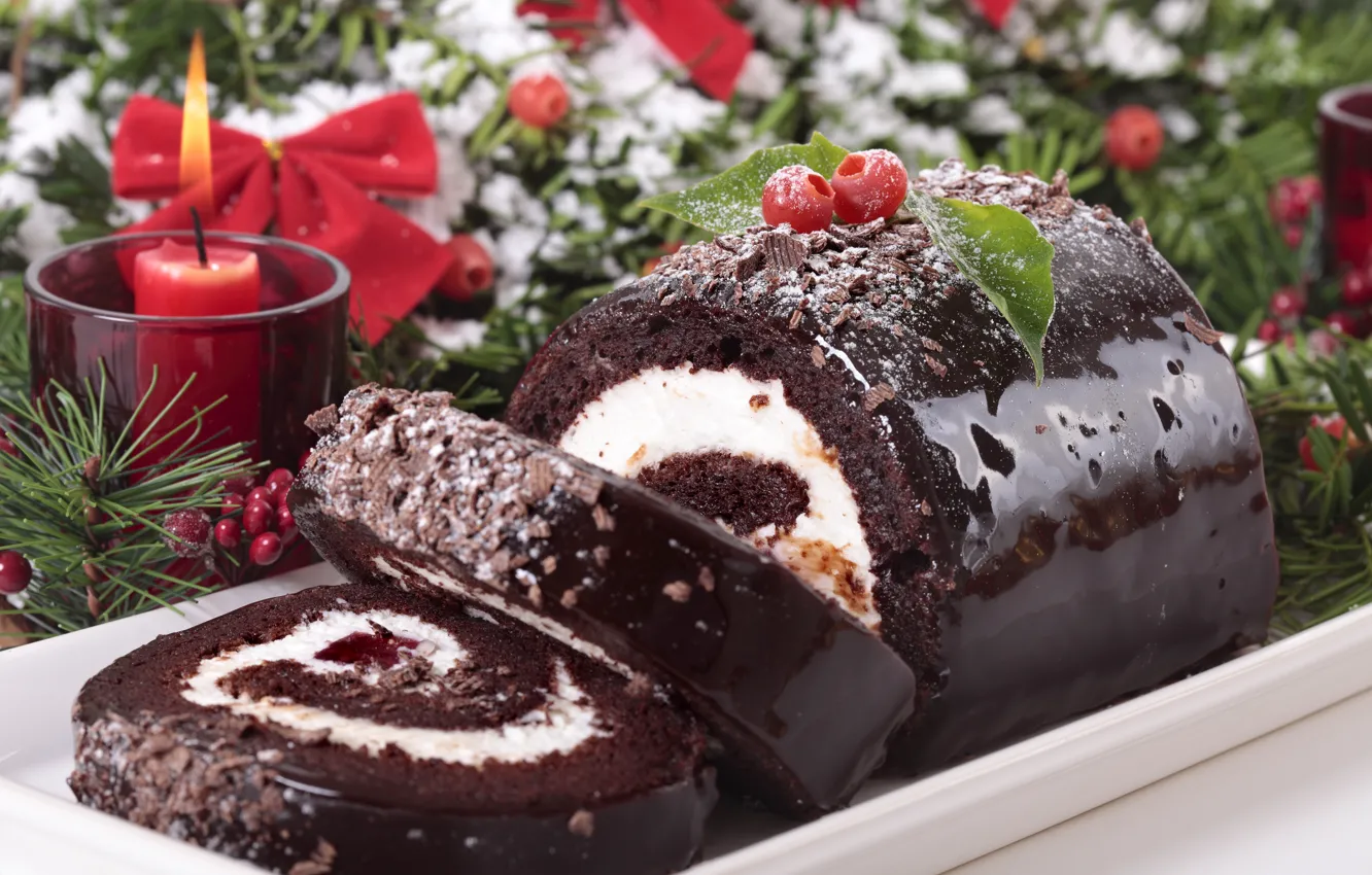 Photo wallpaper holiday, chocolate, sweets, cakes, roll