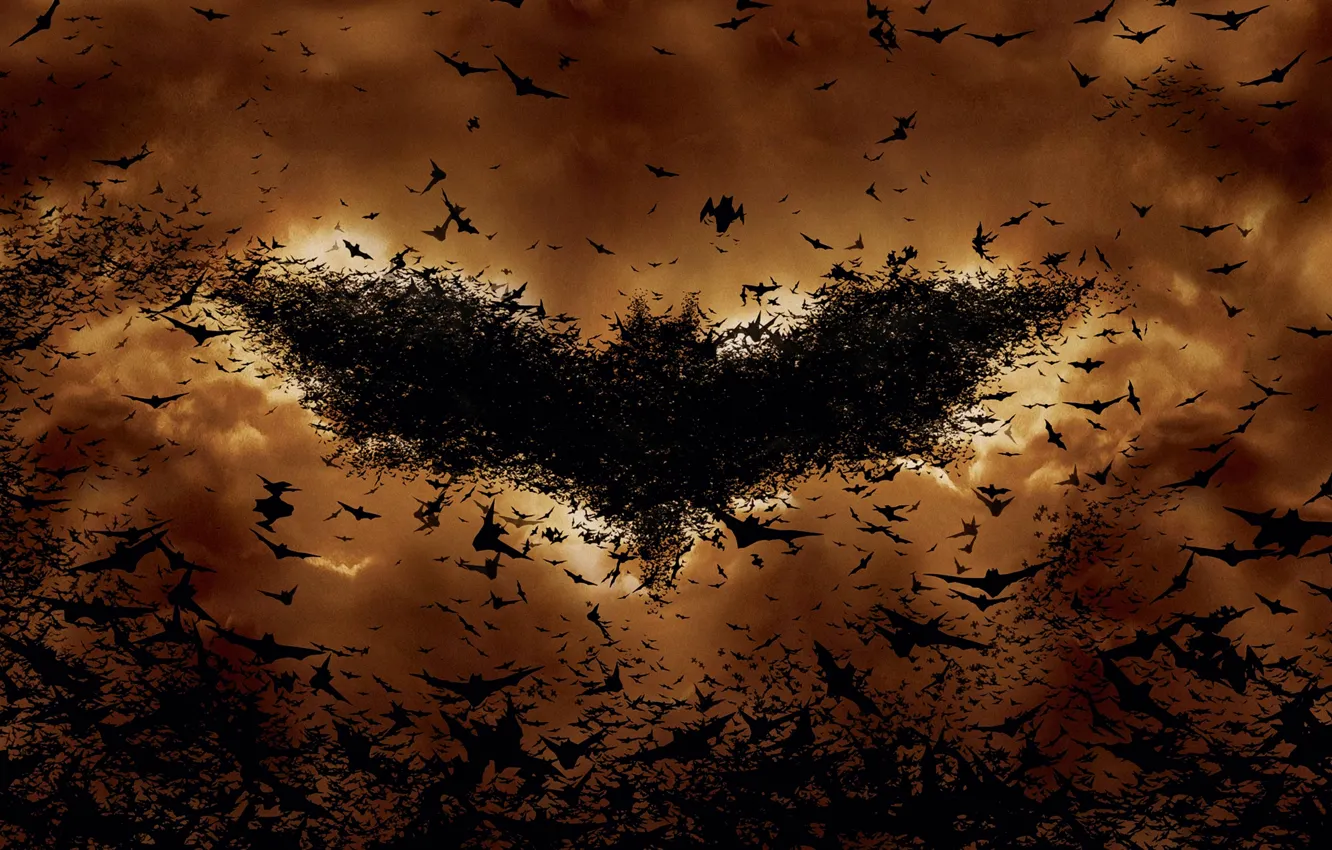 Photo wallpaper 2008, dark, light, wallpaper, Action, logo, 2012, The Dark Knight