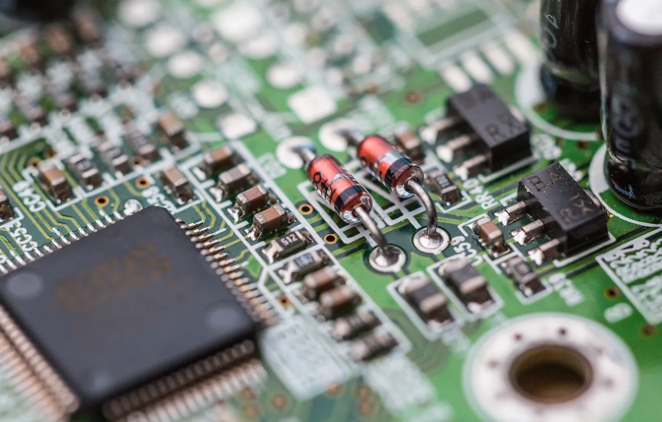 Photo wallpaper board, micro, electronics, connections