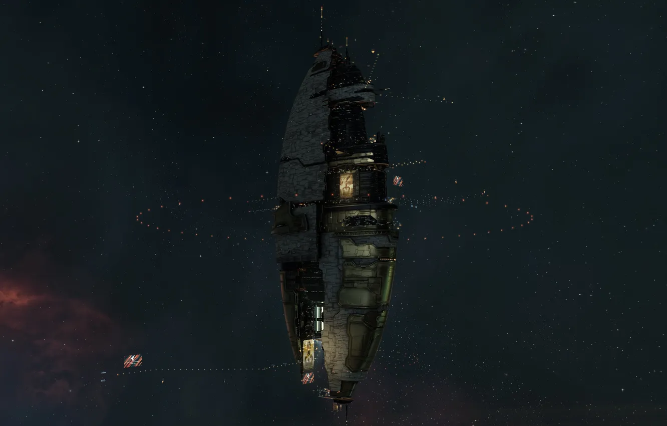 Photo wallpaper space, game, station, eve online, CONCORD