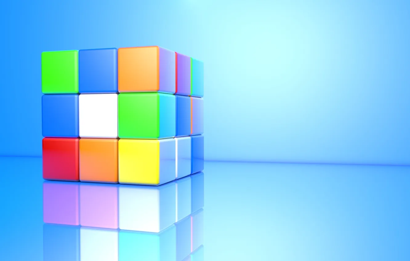 Photo wallpaper cubes, Rubik's cube