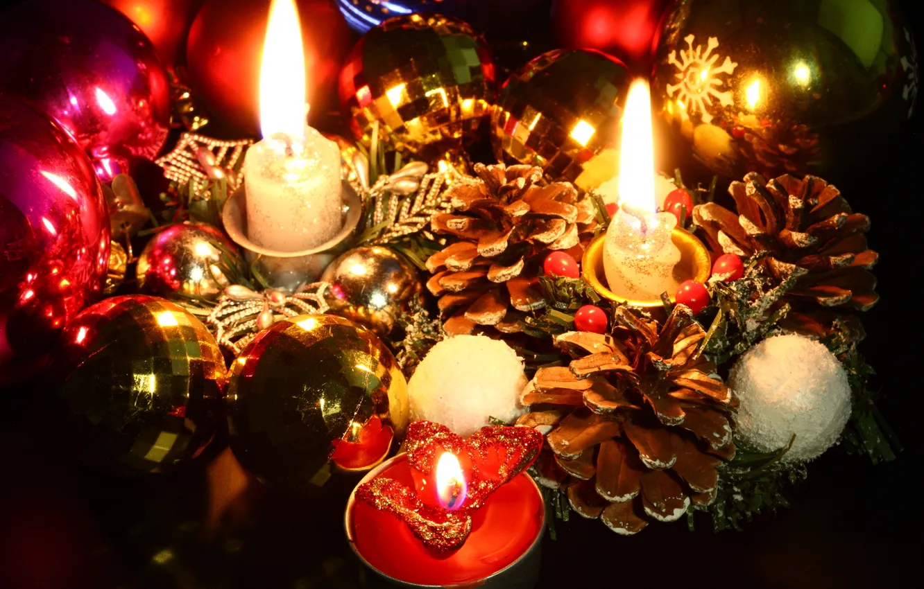 Photo wallpaper balls, tree, bumps