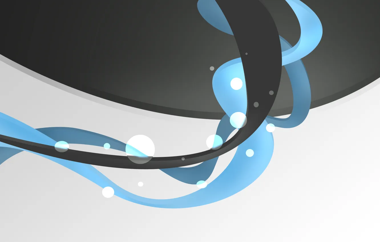 Photo wallpaper white, blue, black, gracefully, abstract background