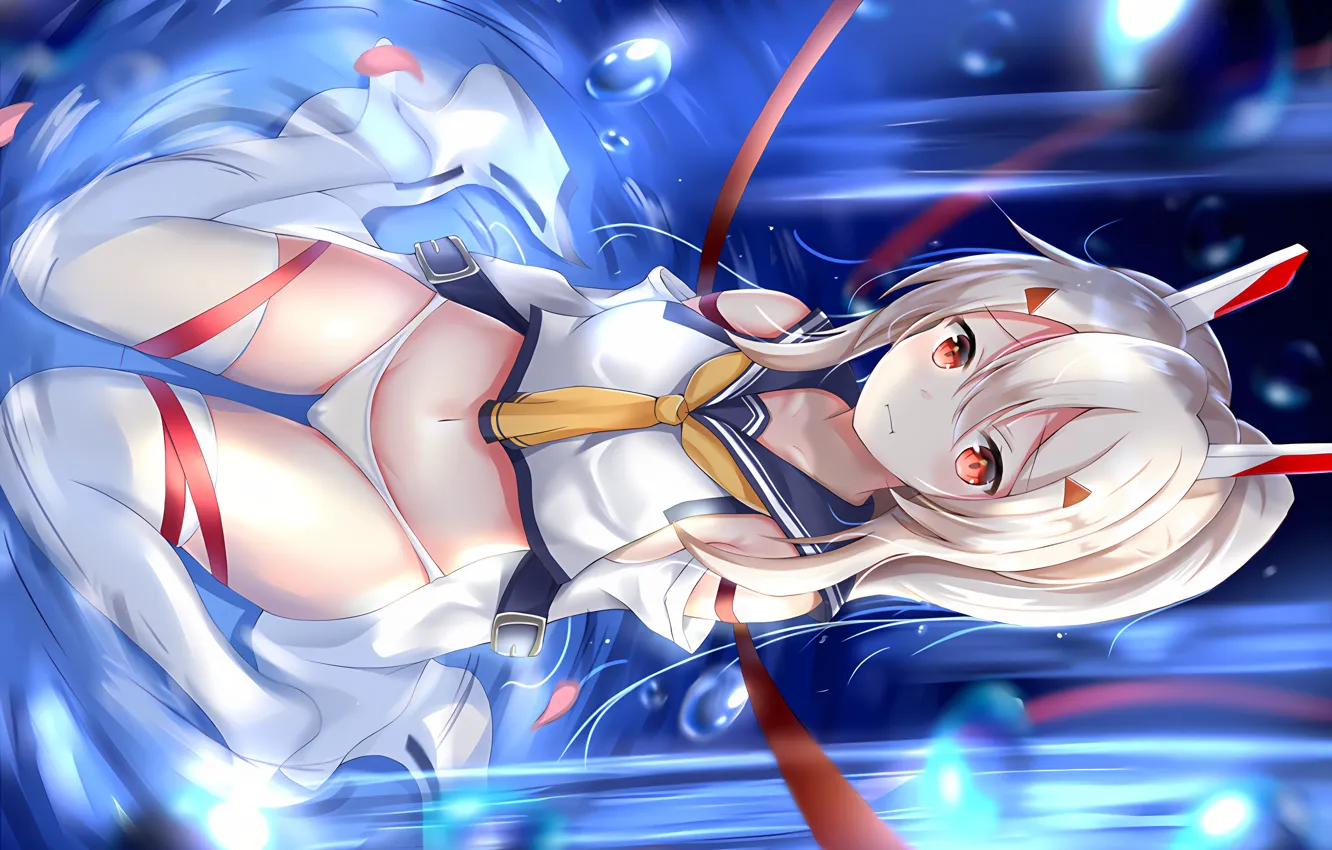 Photo wallpaper girl, sexy, lingerie, Cameltoe, panties, thighhighs, long hair, legs