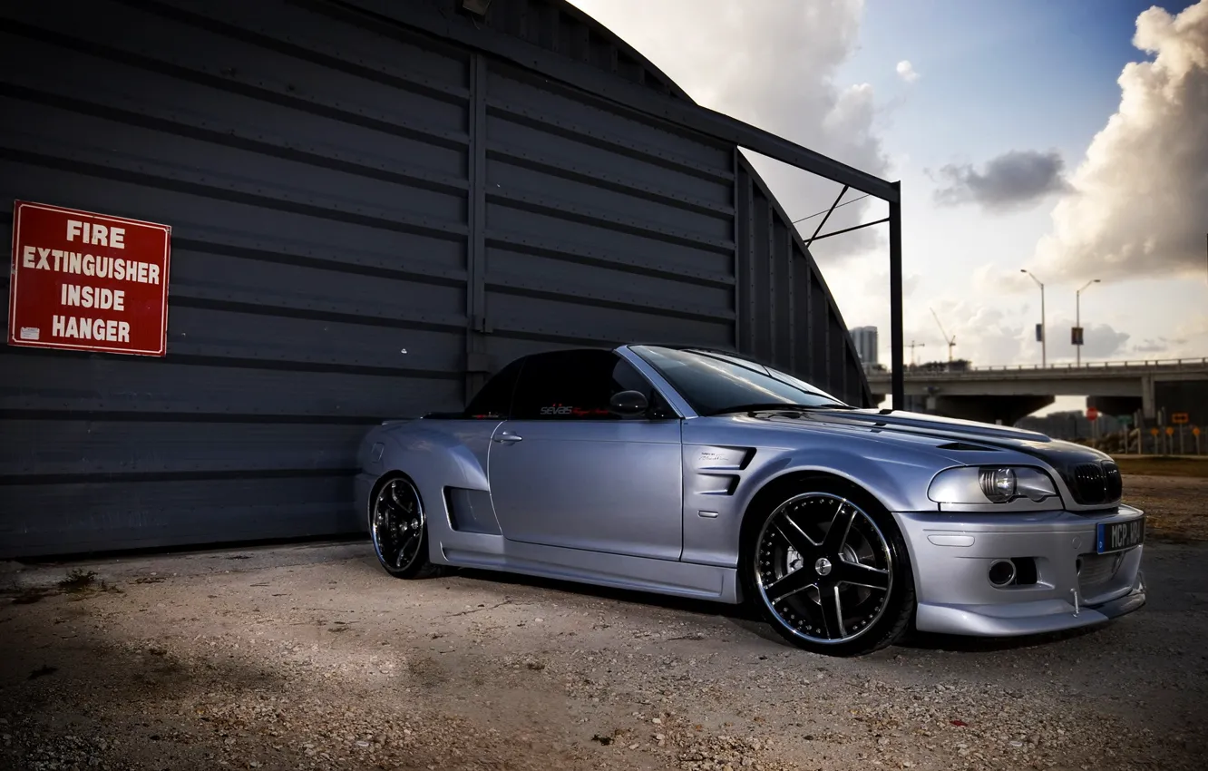 Photo wallpaper car, tuning, bmw, BMW, garage, convertible