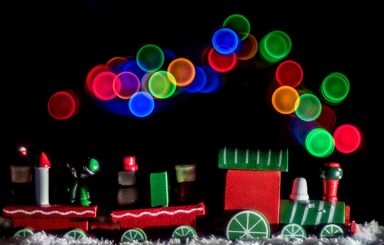 Photo wallpaper holiday, toy, train, Christmas Train