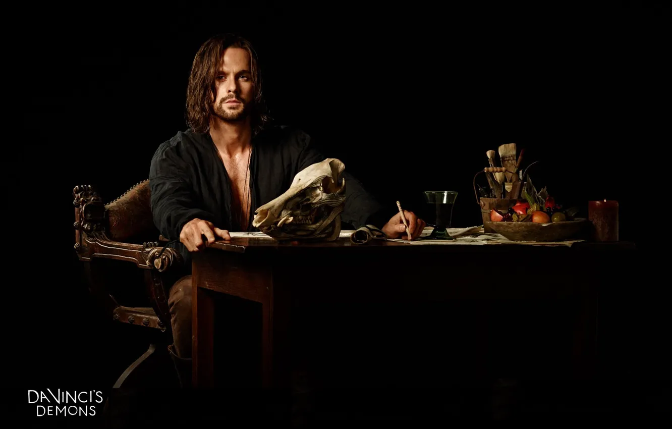 Photo wallpaper fantasy, the series, adventure, drama, Da Vinci's Demons, Da Vinci's Demons, Tom Riley