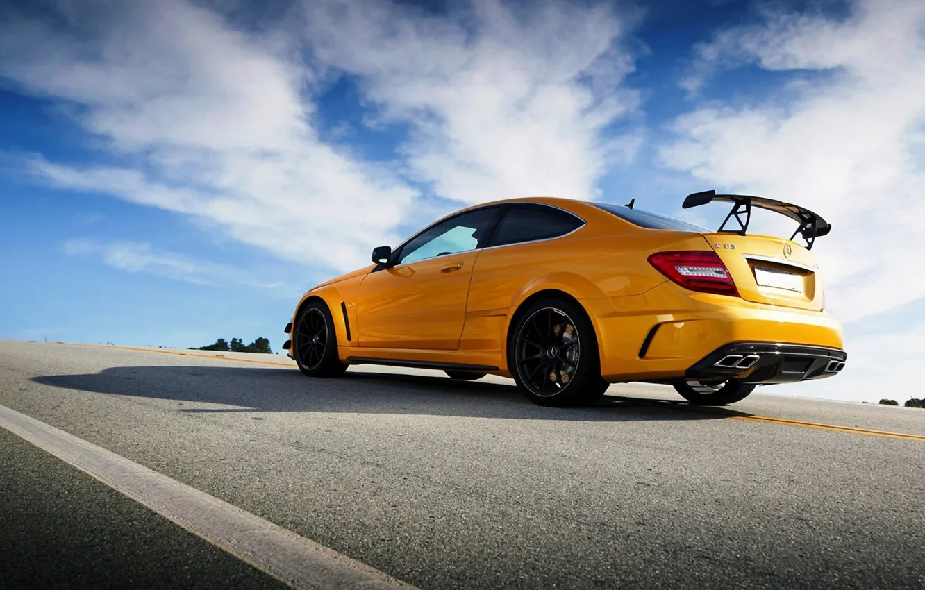 Photo wallpaper Mercedes, road, AMG