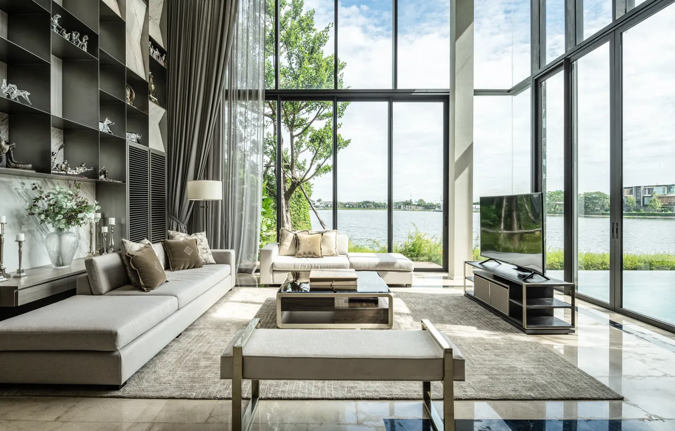 Photo wallpaper design, style, Villa, interior, Thailand, Bangkok, Thailand, Bangkok