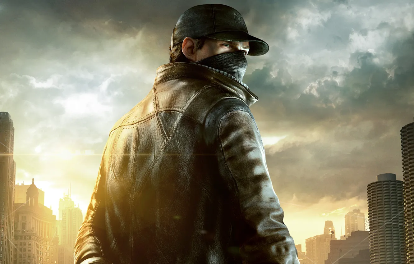 Photo wallpaper art, Ubisoft, Watch Dogs, Aiden Pearce, hacker