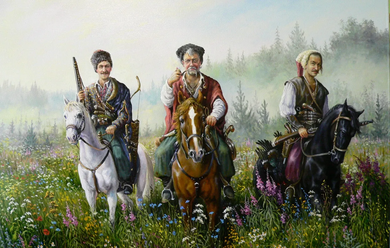 Photo wallpaper smile, art, Cossacks, Andrey Lyakh