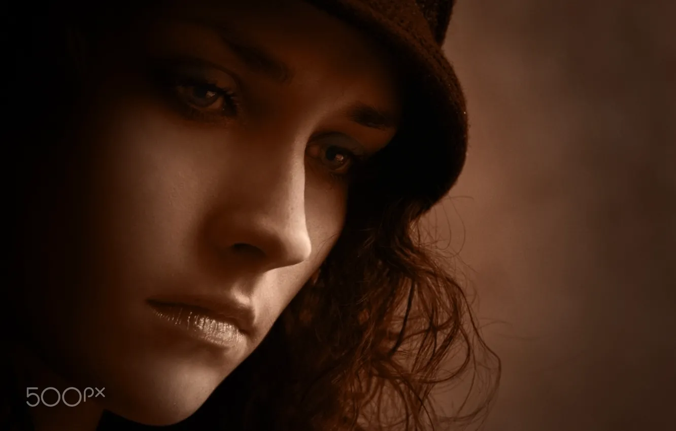 Photo wallpaper eyes, look, girl, portrait