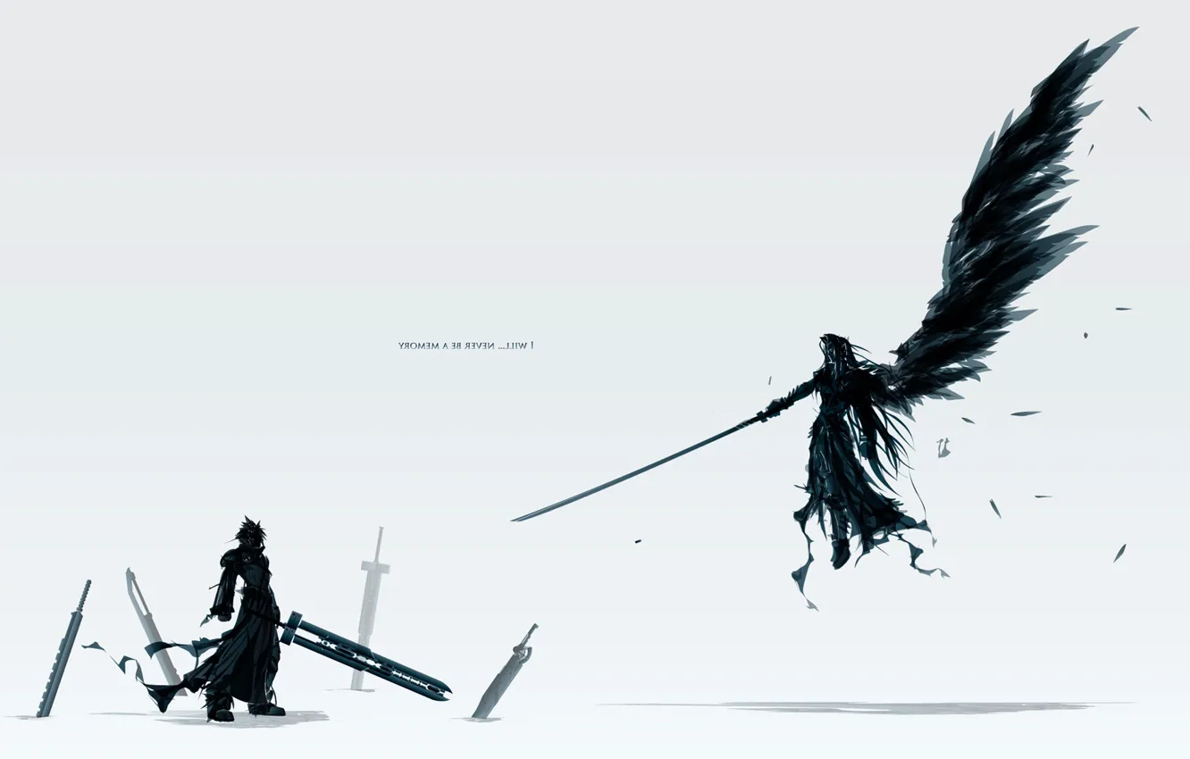 Photo wallpaper sword, Final Fantasy, wings