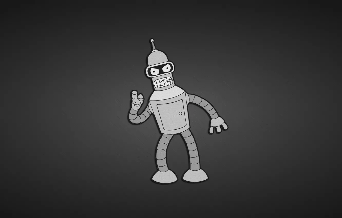 Photo wallpaper robot, Bender, Futurama, series.