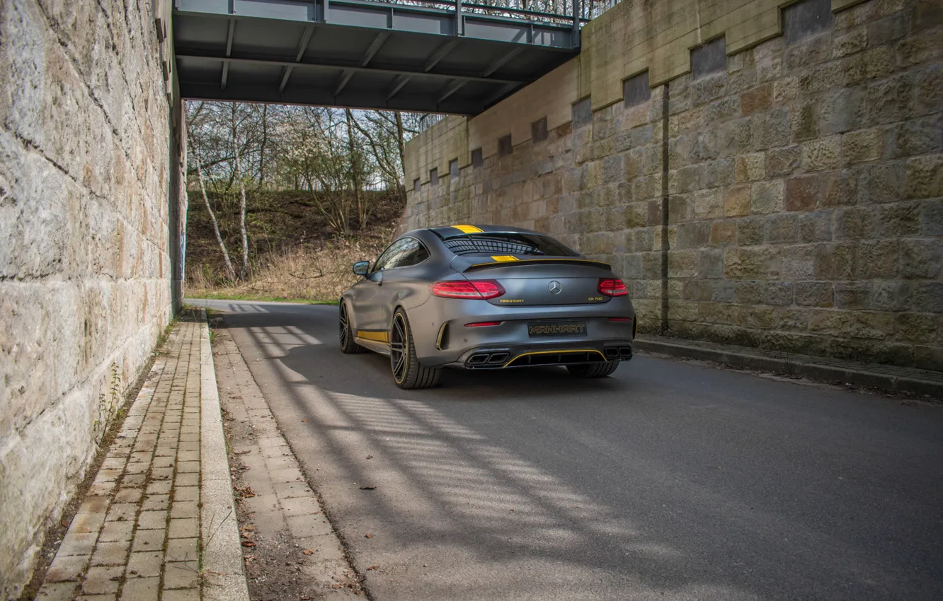 Photo wallpaper Mercedes-Benz, rear view, AMG, C63, Manhart, Edition 1, 2017, C205