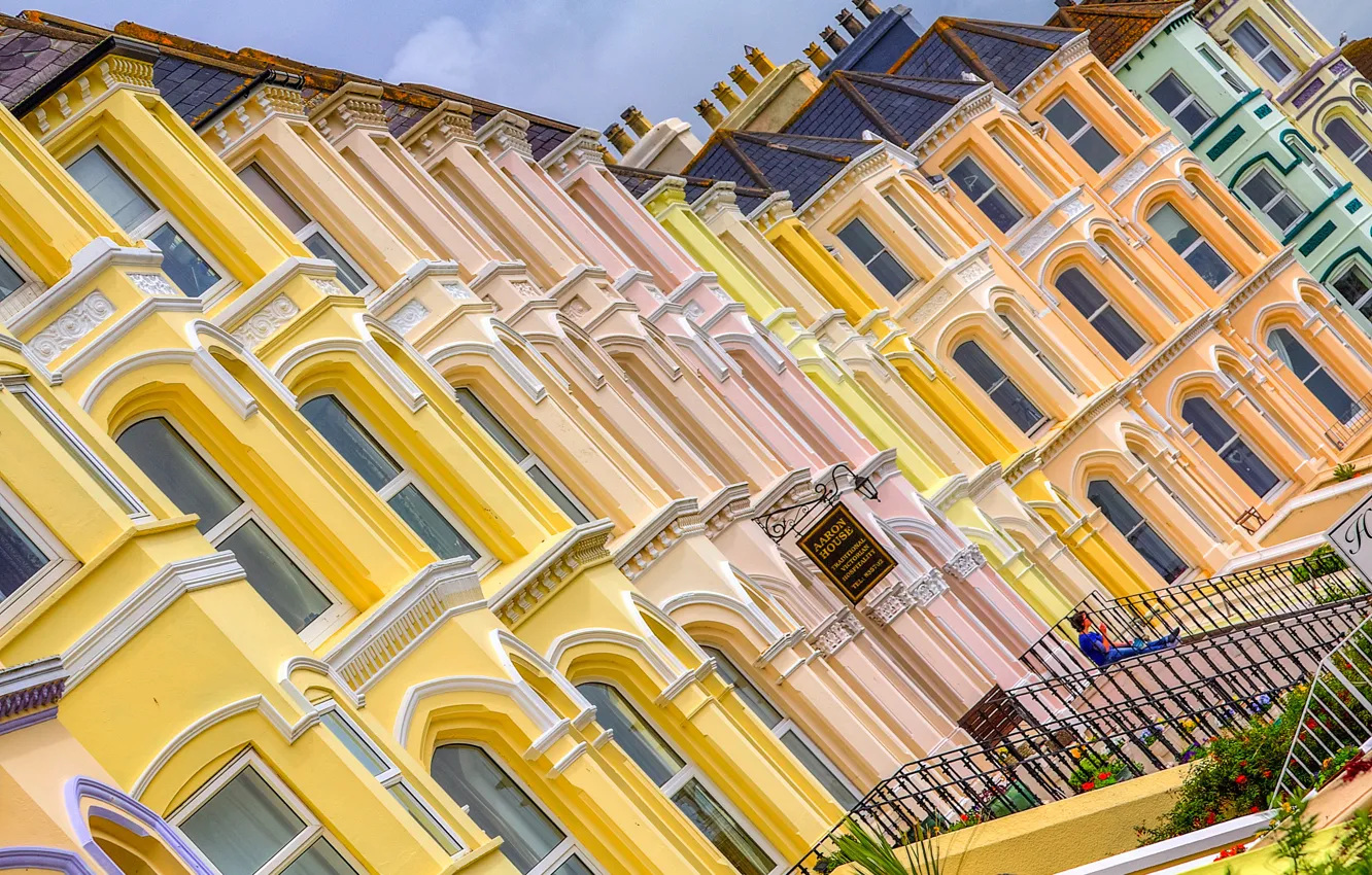 Photo wallpaper England, building, home, architecture, England, Isle of Man, The Isle Of Man, Port St Mary