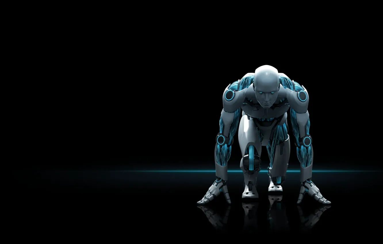 Photo wallpaper robot, Android, technology, readiness