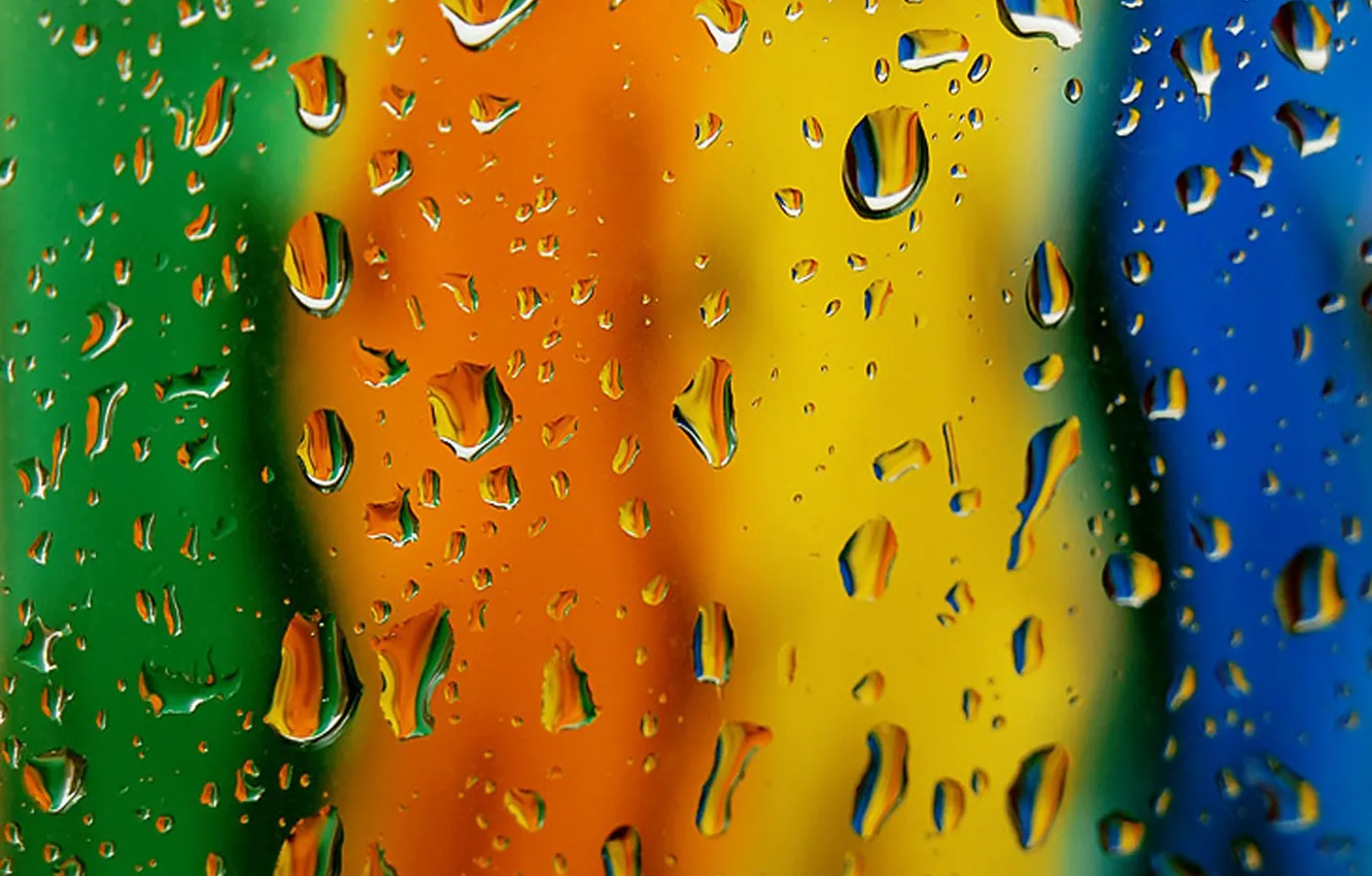 Photo wallpaper drops, color, Tech