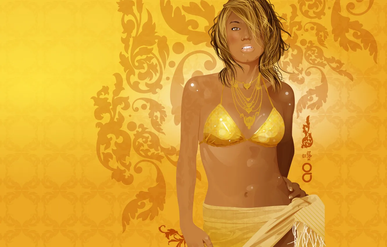 Photo wallpaper woman, figure