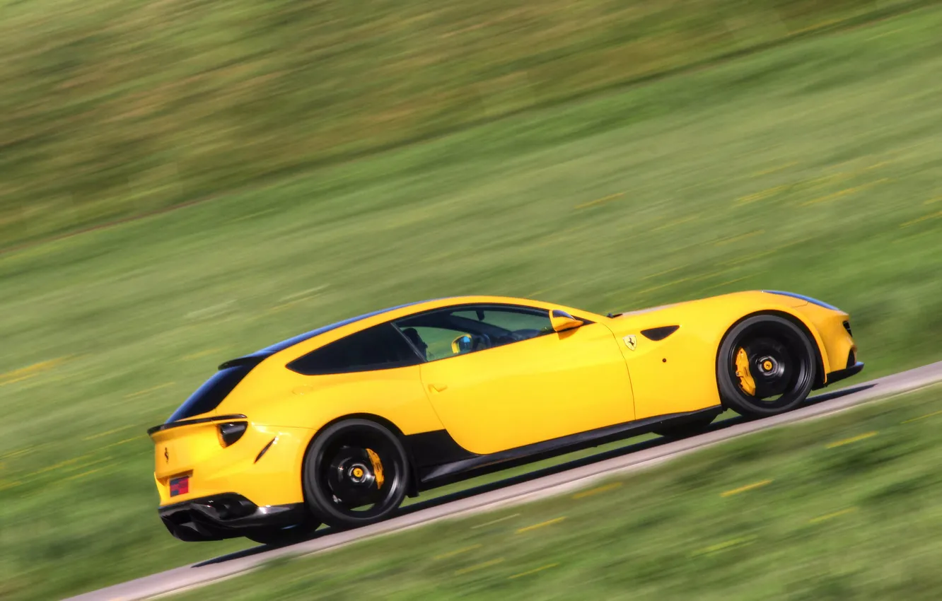 Photo wallpaper road, movement, Ferrari, Novitec Rosso, Ferrari FF
