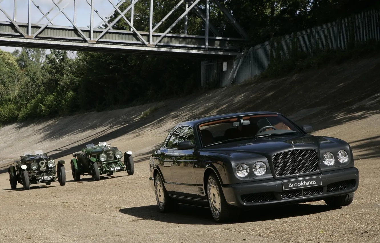 Photo wallpaper Bentley, Bridge, Retro, Brooklands, Race