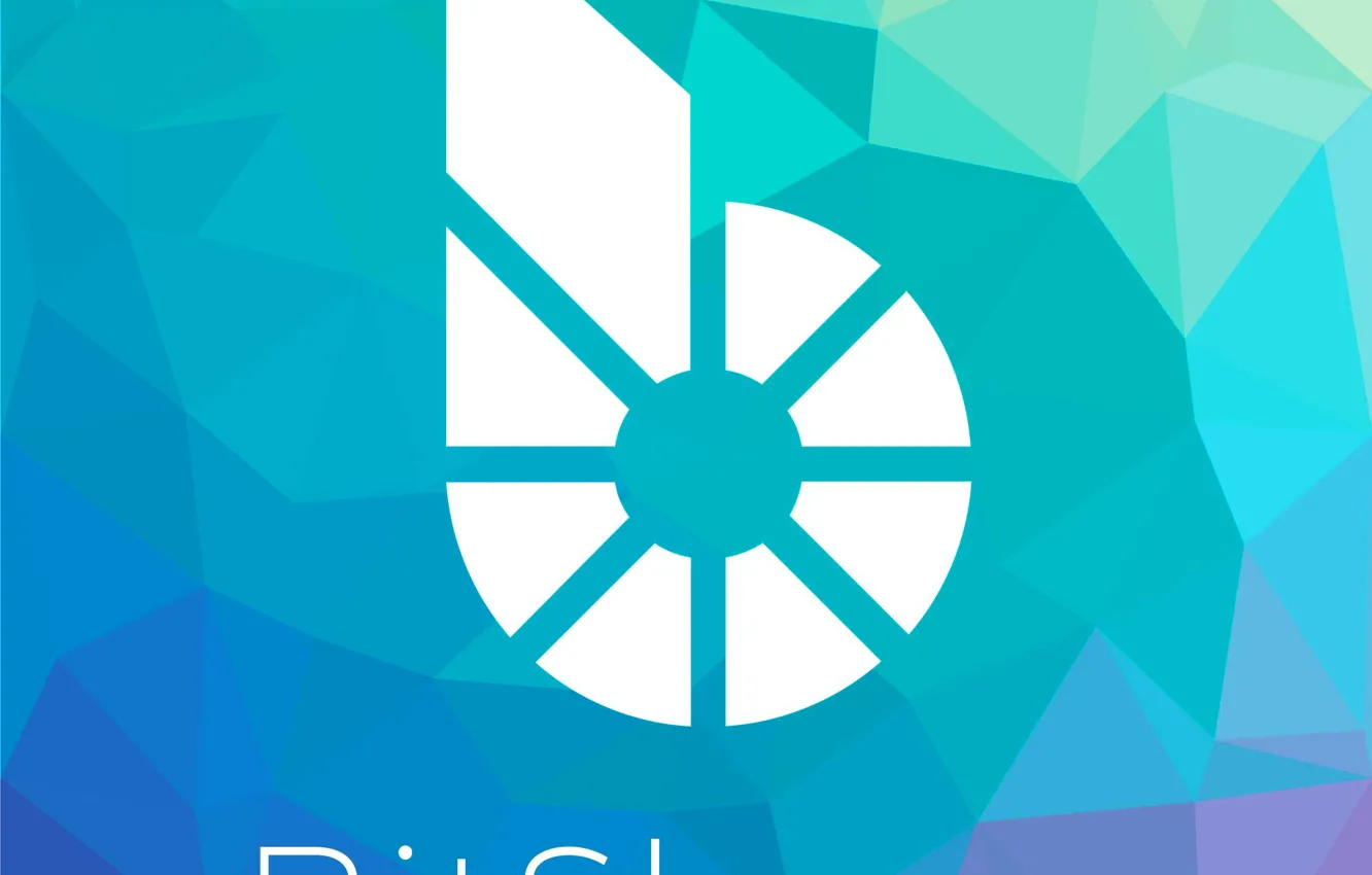 Photo wallpaper logo, logo, turquoise, face, fon, BTS, BitShares, bitchers