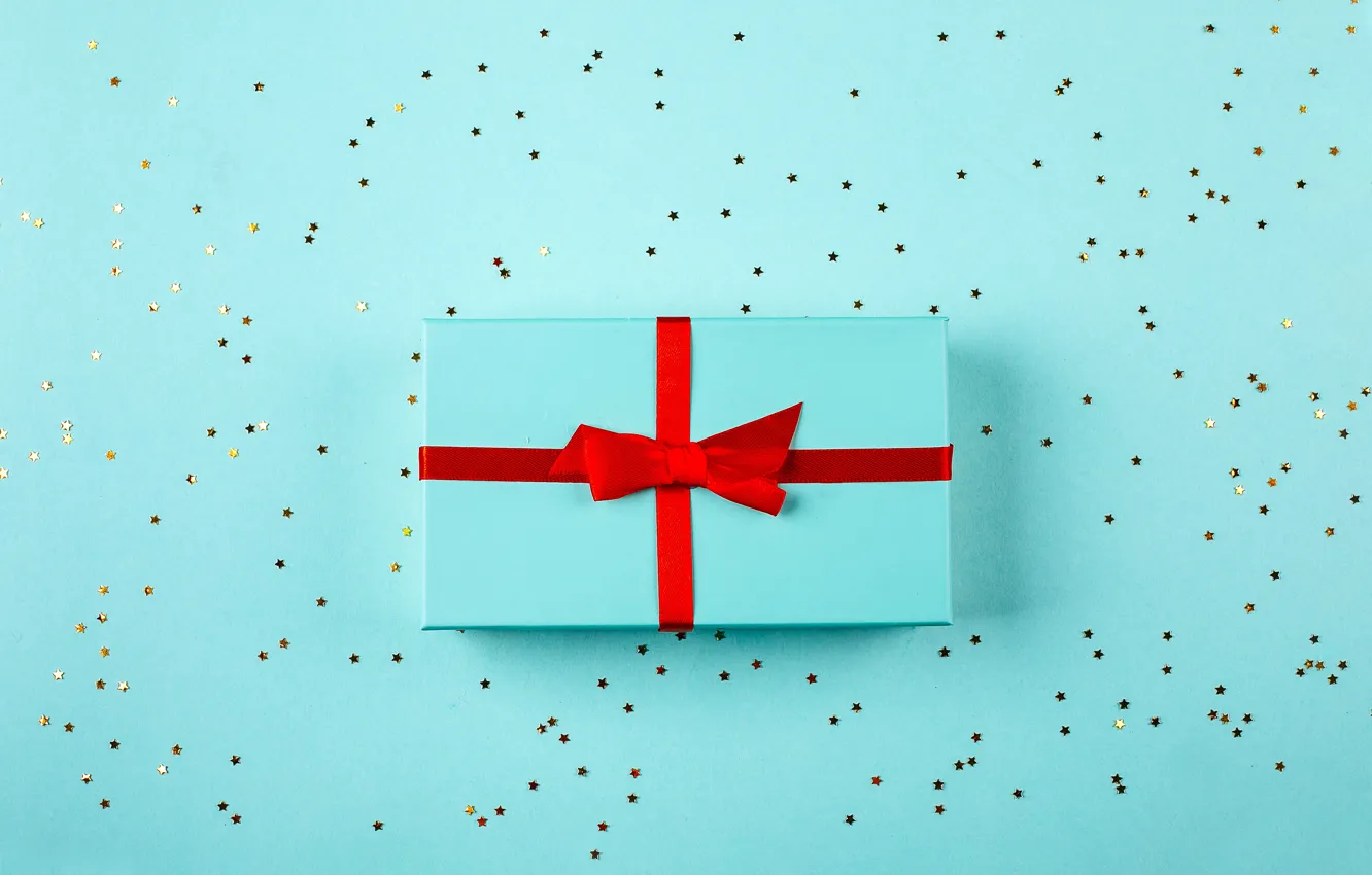 Photo wallpaper red, birthday, gift, tape