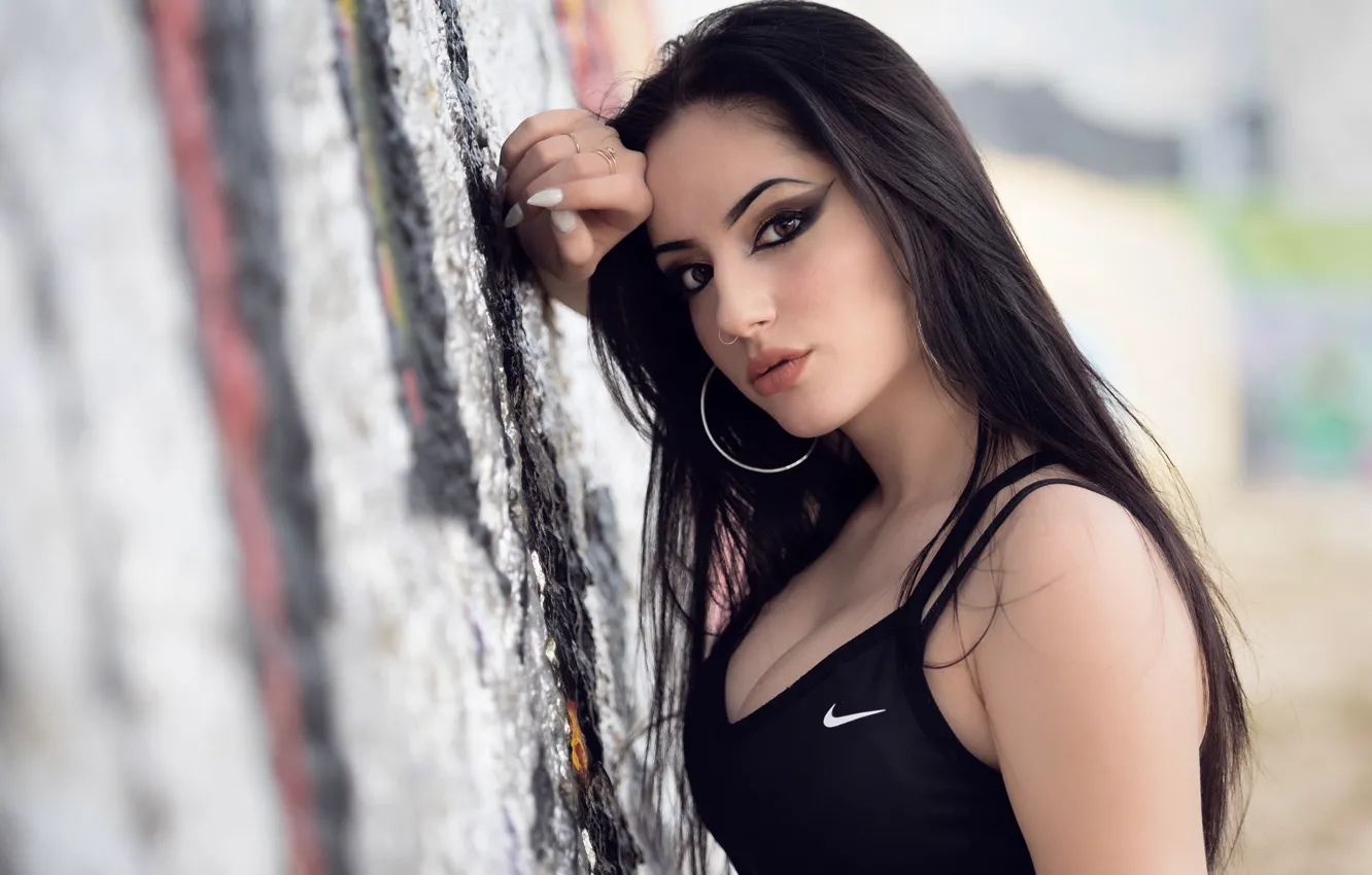 Photo wallpaper sexy, brunette, beauty, Sara