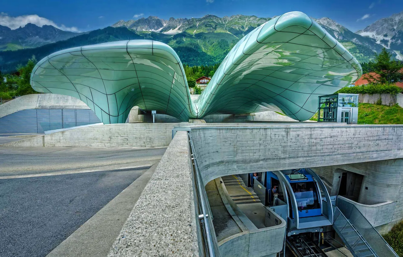 Photo wallpaper station, Austria, Innsbruck, the funicular, Hungerburgbahn