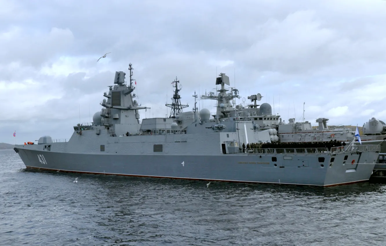 Photo wallpaper frigate, Severomorsk, Admiral of the Fleet Kasatonov