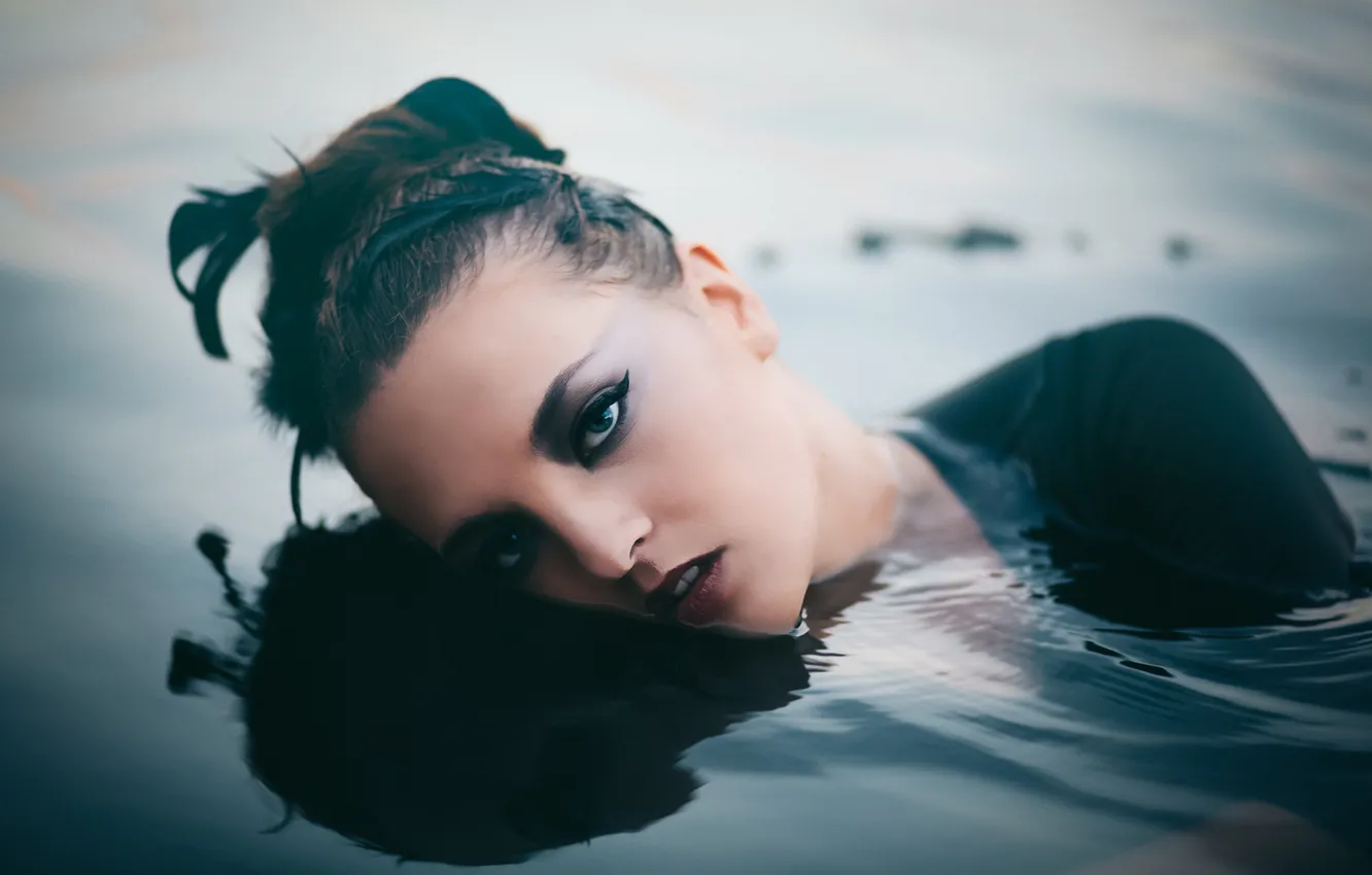 Photo wallpaper look, girl, background, caroline courtney