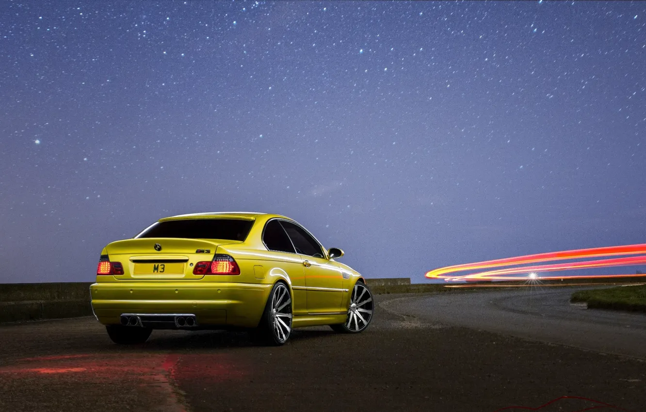 Photo wallpaper bmw, road, tuning, e46