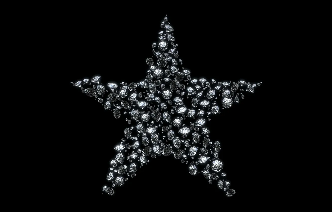 Photo wallpaper stars, stones, diamonds, star, diamond, brilliant