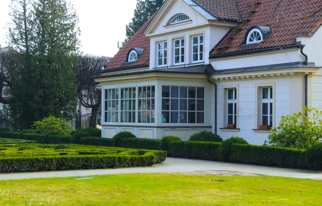 Photo wallpaper house, park, building
