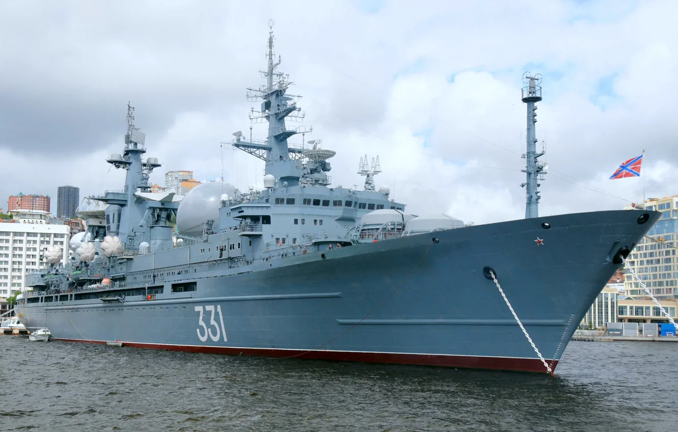 Photo wallpaper ship, complex, measuring, Marshal Krylov