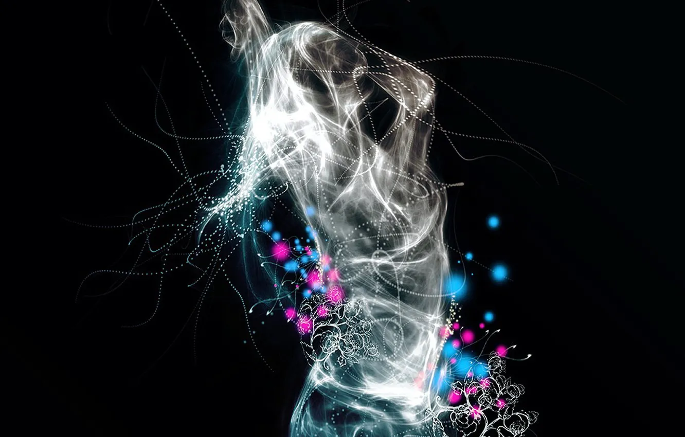 Photo wallpaper energy, girl, pattern, dance