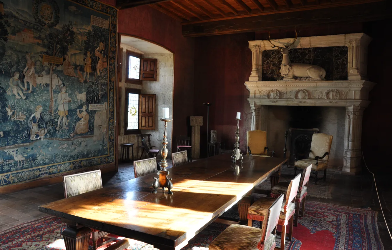 Photo wallpaper castle, Montal, the interior, chateau de montal