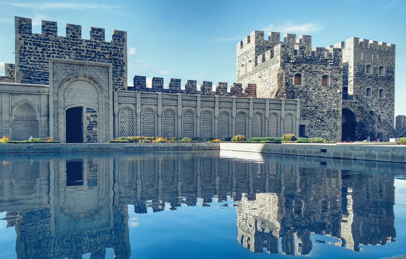 Photo wallpaper castle, antique, architecture, ancient, building, Fortress, akhaltsikhe