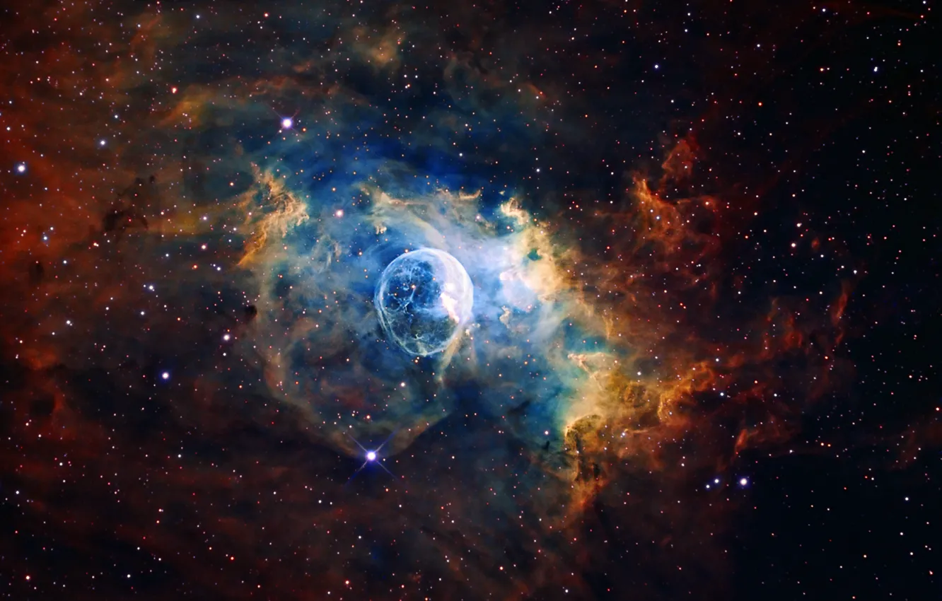 Photo wallpaper nebula, Bubble, nebula, Bubble, NGC 7635