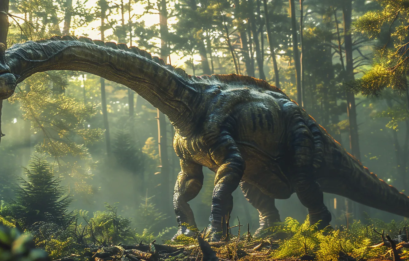 Photo wallpaper nature, dinosaur, Sauropod