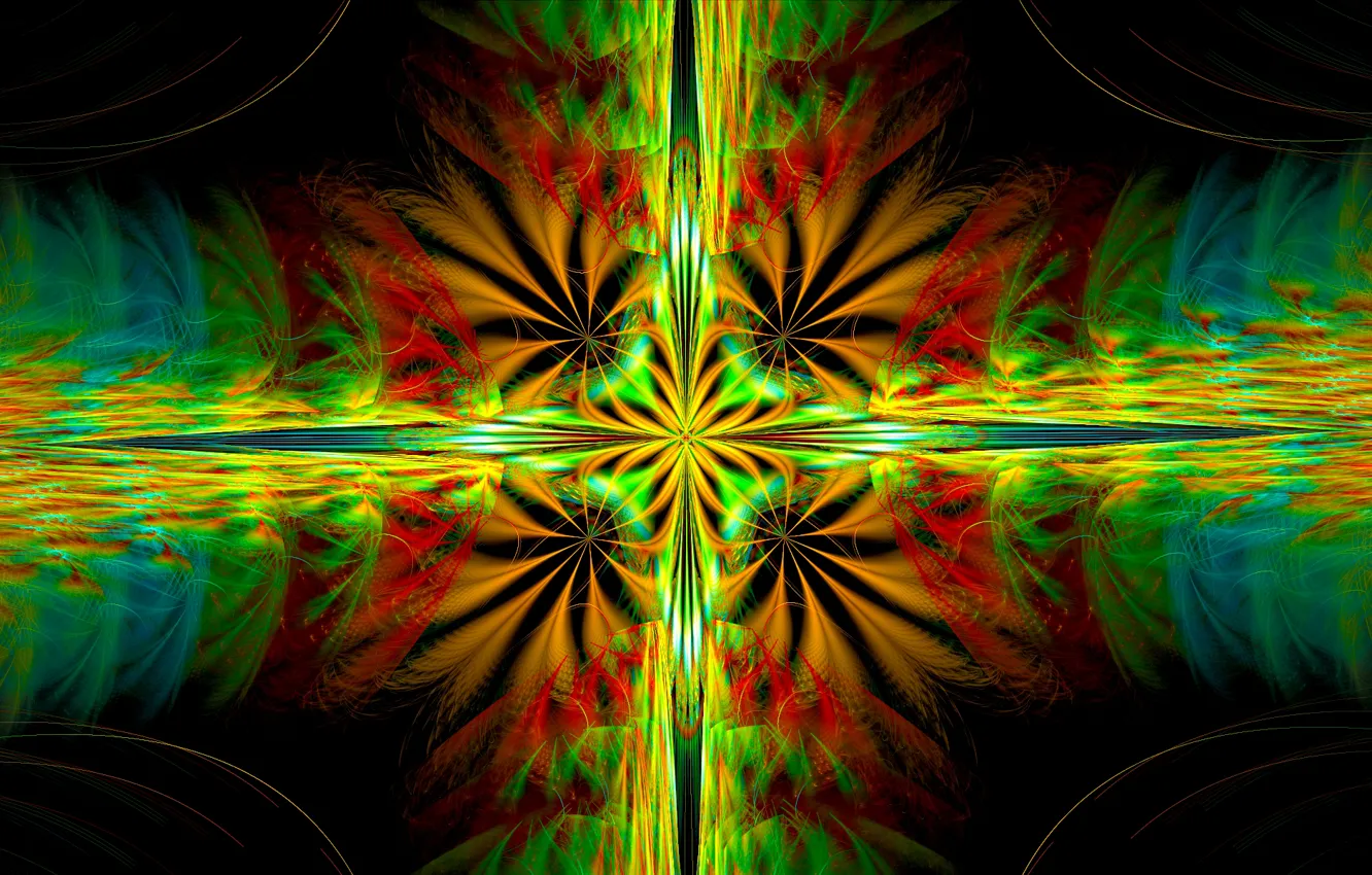 Photo wallpaper light, reflection, pattern, color, symmetry